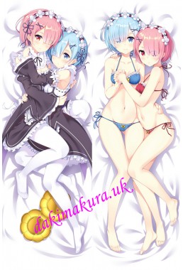 Rem and Ram - Re Zero Anime Dakimakura Japanese Hugging Body Pillow Cover